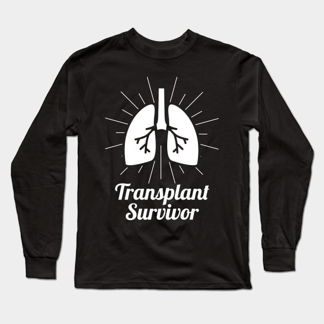 Lung Transplant Survivor Long Sleeve T-Shirt by MeatMan